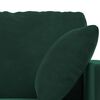 vidaXL Sof&aacute; 2 pcs Verde oscuro 158 x 78 x 80 cm Terciopelo