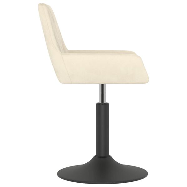 vidaXL Taburete de cocina de terciopelo color crema