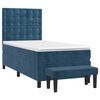 vidaXL Cama box spring con colch&oacute;n terciopelo azul oscuro 90x190 cm