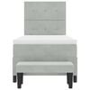 vidaXL Cama tipo Box Spring Gris claro 80 x 200 cm Terciopelo