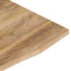 vidaXL Tablero de escritorio con curva madera mango rugosa 80x60x2,5cm