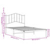 vidaXL Estructura cama sin colchón con cabecero metal blanco 100x190cm