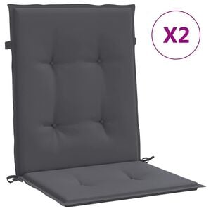 vidaXL Cojines para sillas de jard&iacute;n 2 uds. Gris antracita