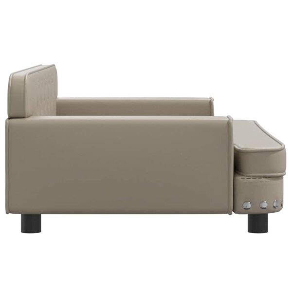 vidaXL Cama para perros de cuero sint&eacute;tico color capuchino 90x53x30 cm