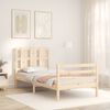 vidaXL Estructura de cama con cabecero madera maciza 100x200 cm
