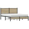 vidaXL Estructura de cama sin colch&oacute;n metal roble Sonoma 140x190 cm