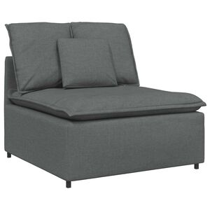 vidaXL Sof&aacute; modular con m&oacute;dulo central y cojines gris oscuro 100 cm