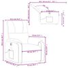 vidaXL Sillón masaje eléctrico reclinable elevable tela crema