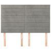 vidaXL Cabecero gris claro 144x5x118/128 cm terciopelo