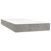 vidaXL Cama box spring con colch&oacute;n terciopelo gris claro 80x200 cm