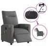 vidaXL Sill&oacute;n reclinable de masaje el&eacute;ctrico tela gris oscuro