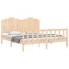 vidaXL Estructura de cama con cabecero madera maciza 180x200 cm