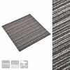 vidaXL Alfombra 20 pcs Antracita a rayas 50 x 50 cm 100% Polipropileno
