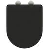 vidaXL Asiento de WC Negro 44 x 36,4 x 3,4 cm Duroplast