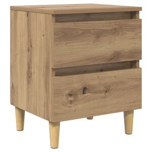 vidaXL Mueble de cama con caj&oacute;n Roble artesanal 40 x 35 x 50 cm