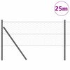 vidaXL Poste de Valla Gris 25 x 0,6 m (malla de 50 mm) Acero y PVC