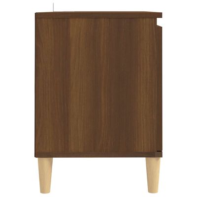 vidaXL Mueble de TV con patas de madera roble marrón 103,5x35x50 cm