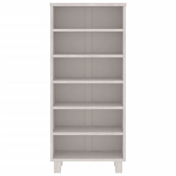 vidaXL Mueble de CDs HAMAR madera de pino maciza blanco 45x18x100 cm