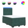 vidaXL Cama box spring con colch&oacute;n terciopelo verde oscuro 120x200 cm