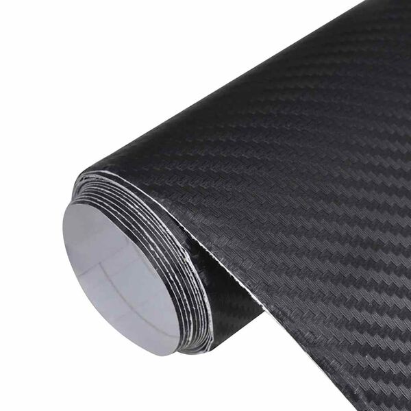 vidaXL L&aacute;minas 3D para coche 2 uds negro mate 100x150 cm+50x150 cm