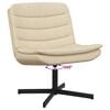 vidaXL Silla giratoria Crema 63 x 75 x 76 cm tela