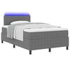 vidaXL Cama Box Spring LED Gris claro y . 120 x 190 cm Tela de Pana