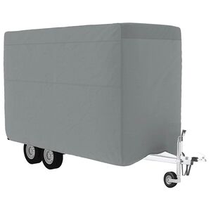 vidaXL Funda de remolque de caballo tela no tejida gris 376x168x240 cm
