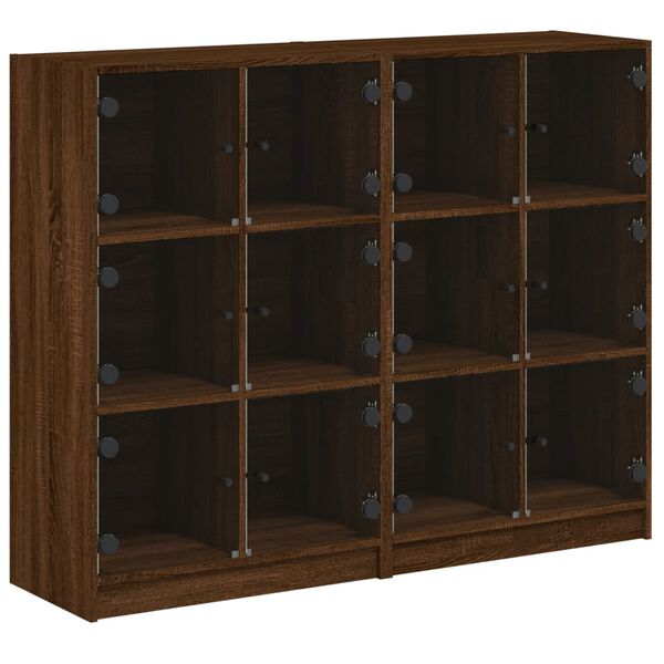 vidaXL Estanter&iacute;a con puertas madera marr&oacute;n roble 136x37x109 cm