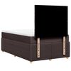 vidaXL Cama box spring con colch&oacute;n tela marr&oacute;n oscuro 120x190 cm