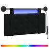 vidaXL Cabecero colgante Con luz LED Negro Terciopelo