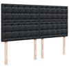 vidaXL Cama box spring con colchón cuero sintético negro 200x200 cm
