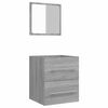 vidaXL Armario de ba&ntilde;o con espejo gris sonoma 41x38,5x48 cm