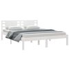 vidaXL Estructura de cama madera maciza blanca King Size 150x200 cm