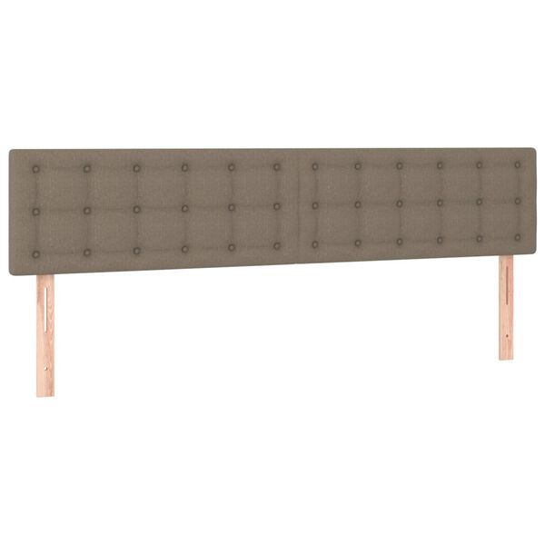 vidaXL Cabeceros tela gris taupe 200x5x78/88 cm
