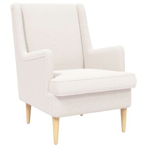 vidaXL Sill&oacute;n Crema Boucl&eacute;