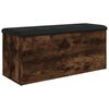 vidaXL Banco almacenaje madera ingenier&iacute;a roble ahumado 102x42x45 cm