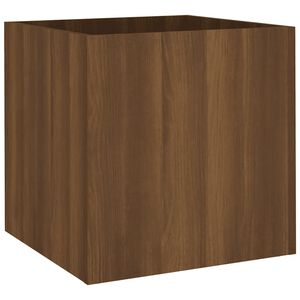 vidaXL Jardinera roble marr&oacute;n 40x40x40 cm madera de ingenier&iacute;a