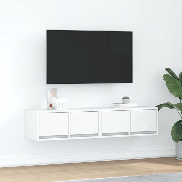 vidaXL Muebles de TV 2 uds Blanco 60x31x25,5 cm Madera de ingenier&iacute;a