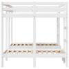 vidaXL Litera triple madera maciza de pino blanca 140x200/70x140 cm