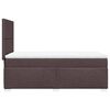 vidaXL Cama box spring con colch&oacute;n tela marr&oacute;n oscuro 80x200 cm