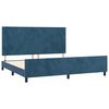 vidaXL Estructura cama sin colch&oacute;n terciopelo azul oscuro 200x200 cm