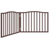 vidaXL Puerta para perros plegable 2 paneles &aacute;lamo marr&oacute;n roble 160 cm
