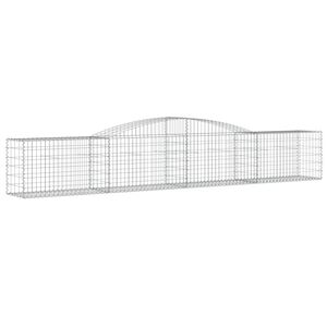 vidaXL Cesta de gaviones forma arco hierro galvanizado 400x50x60/80 cm