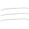vidaXL Soporte para lona para remolques 3 uds. Plateado 102-155 cm