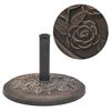 vidaXL Base de sombrilla de resina redonda bronce 9 kg