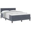 vidaXL Cama tipo Box Spring Gris oscuro 140 x 190 cm Terciopelo