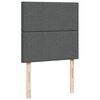 vidaXL Cama box spring con colch&oacute;n tela gris oscuro 80x200 cm
