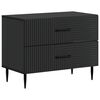vidaXL Armario de Noche Negro 62 x 34,5 x 47,5 cm Madera de Ingenier&iacute;a