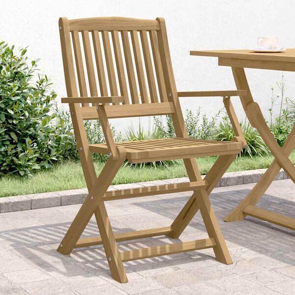 vidaXL Sillas de jard&iacute;n plegables 4 uds madera acacia 54x61x88 cm