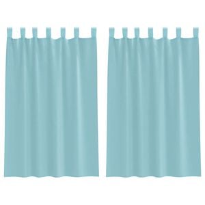 vidaXL Cortinas de gasa con trabillas 2 uds turquesa 140x175 cm